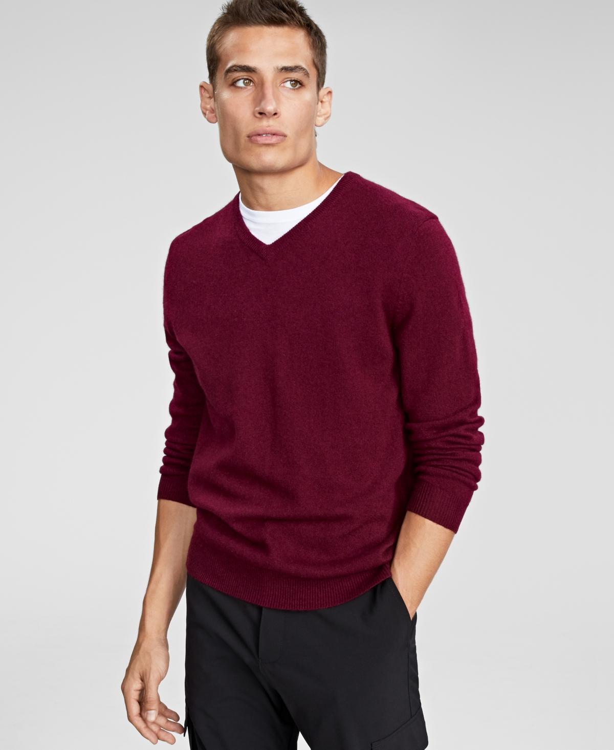 Club Room Mens V-Neck Cashmere Sweater, Created for Macys Product Image