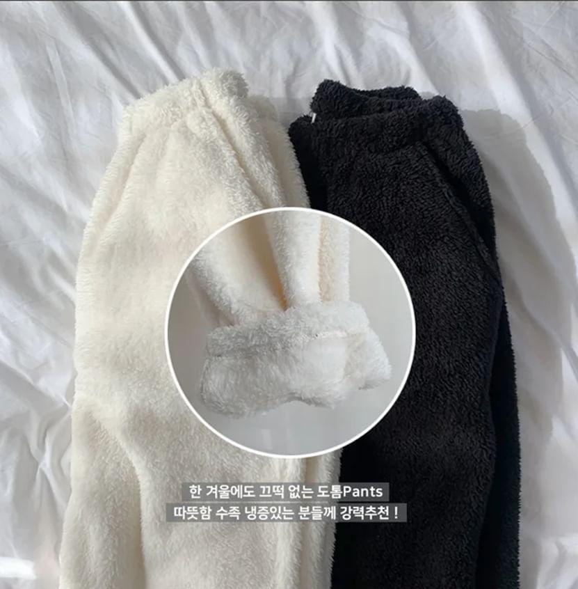 High-Rise Plain Straight Leg Pants Product Image