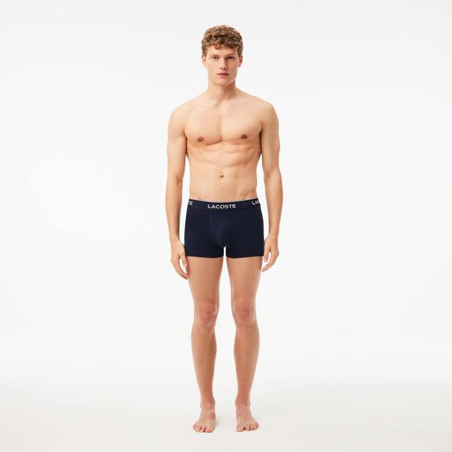 Pack Of 3 Navy Casual Trunks With Contrasting Waistband Product Image