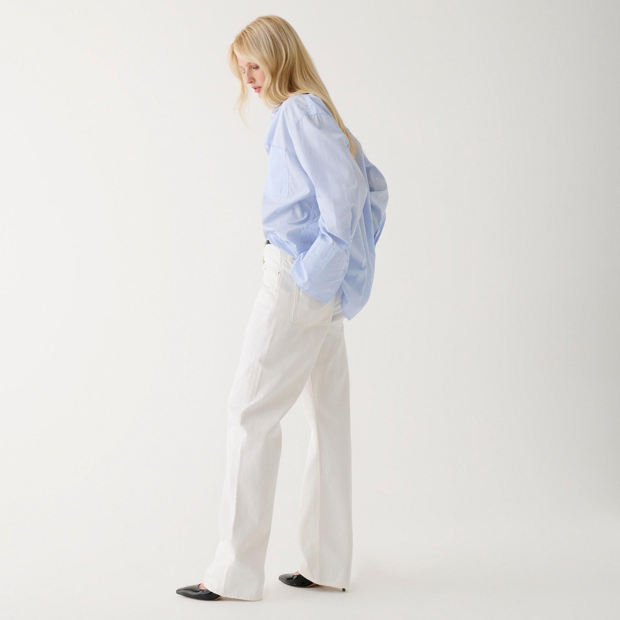 Point Sur loose straight jean in white Product Image