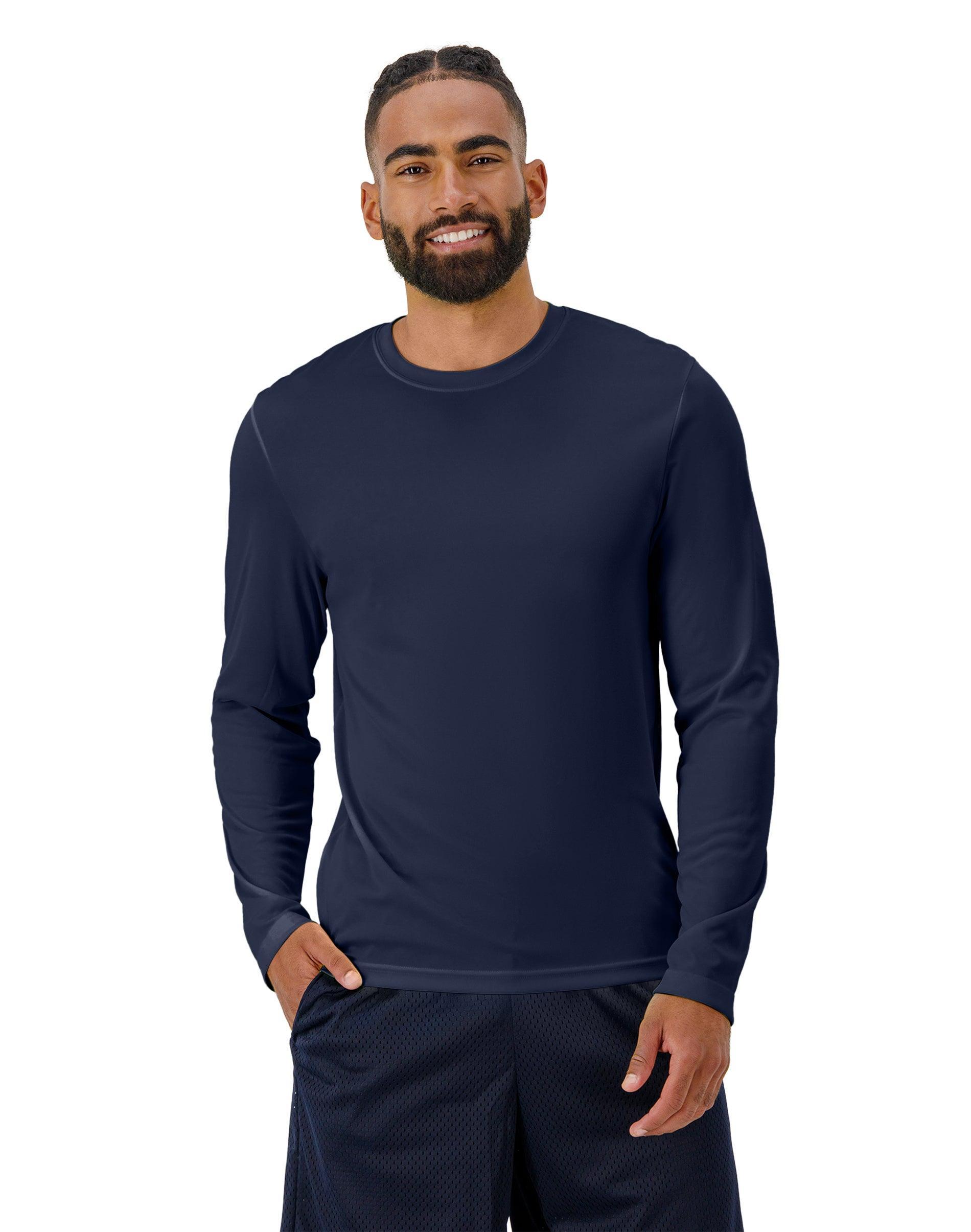 Mens Hanes CoolDRI Performance Tee Blue Product Image