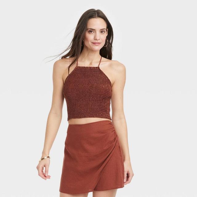 Womens Apron Tank Top - A New Day Brown M Product Image