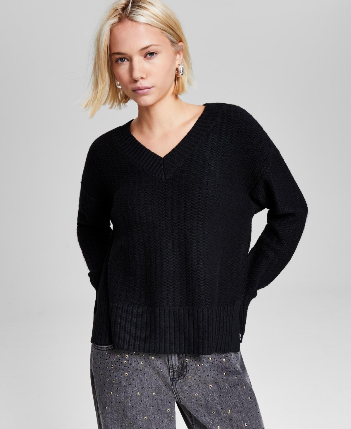 And Now This Womens V-Neck Long Sleeve Sweater, Created for Macys product image