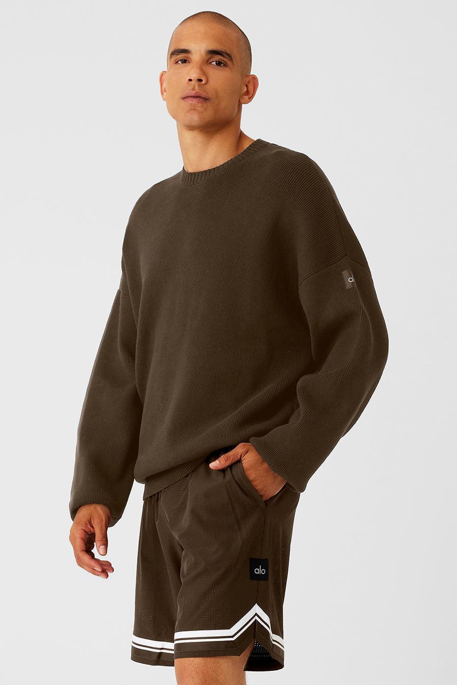 Scholar Crew Neck Sweater - Espresso Male Product Image