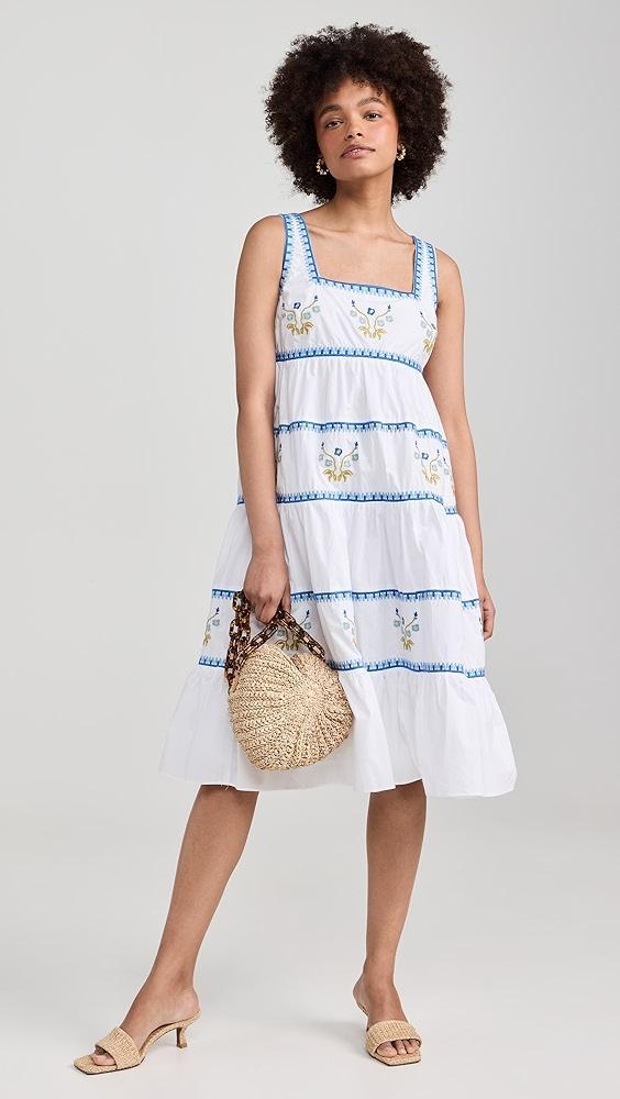 English Factory Embroidered Midi Dress | Shopbop Product Image