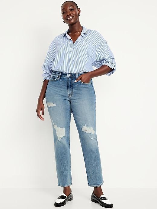 Curvy High-Waisted OG Straight Ankle Jeans Product Image