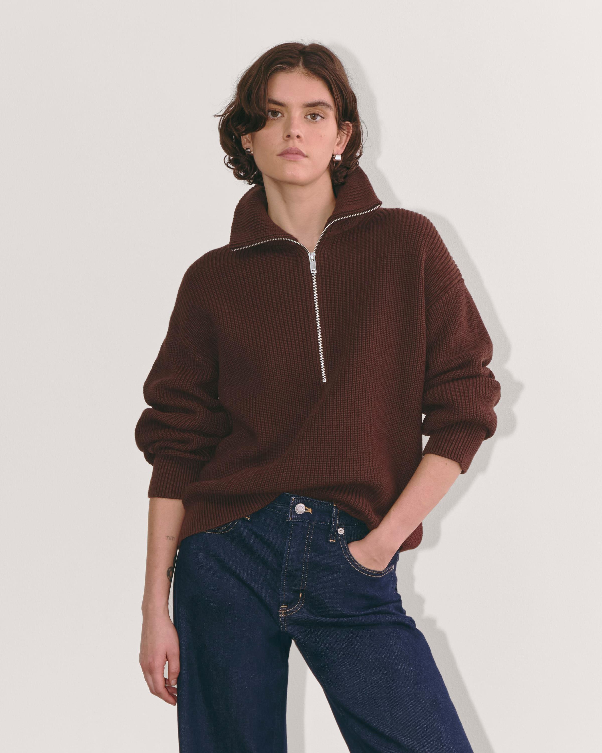 The Half-Zip in Everyday Cotton Product Image