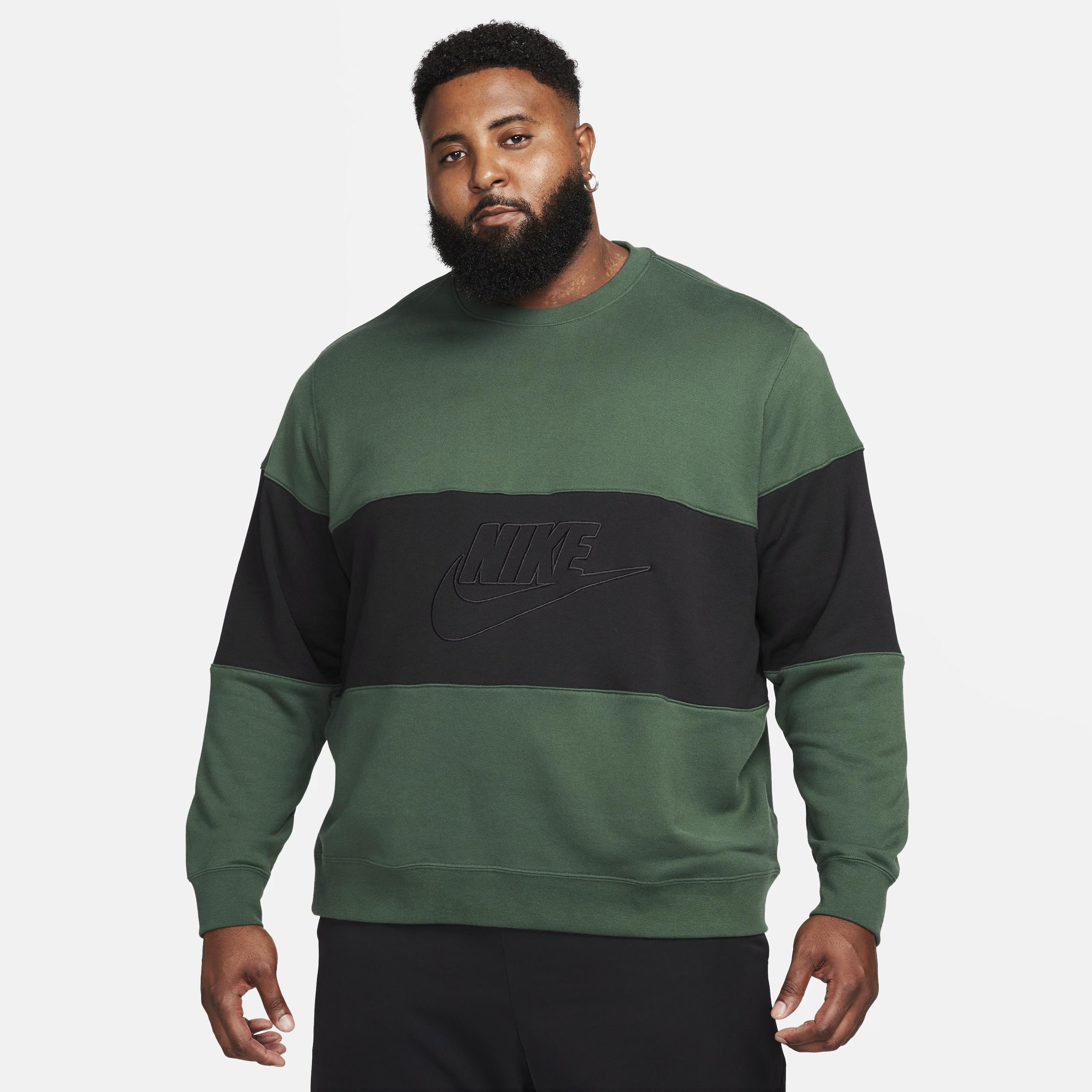 Nike Mens Club French Terry Color-Blocked Crew Product Image