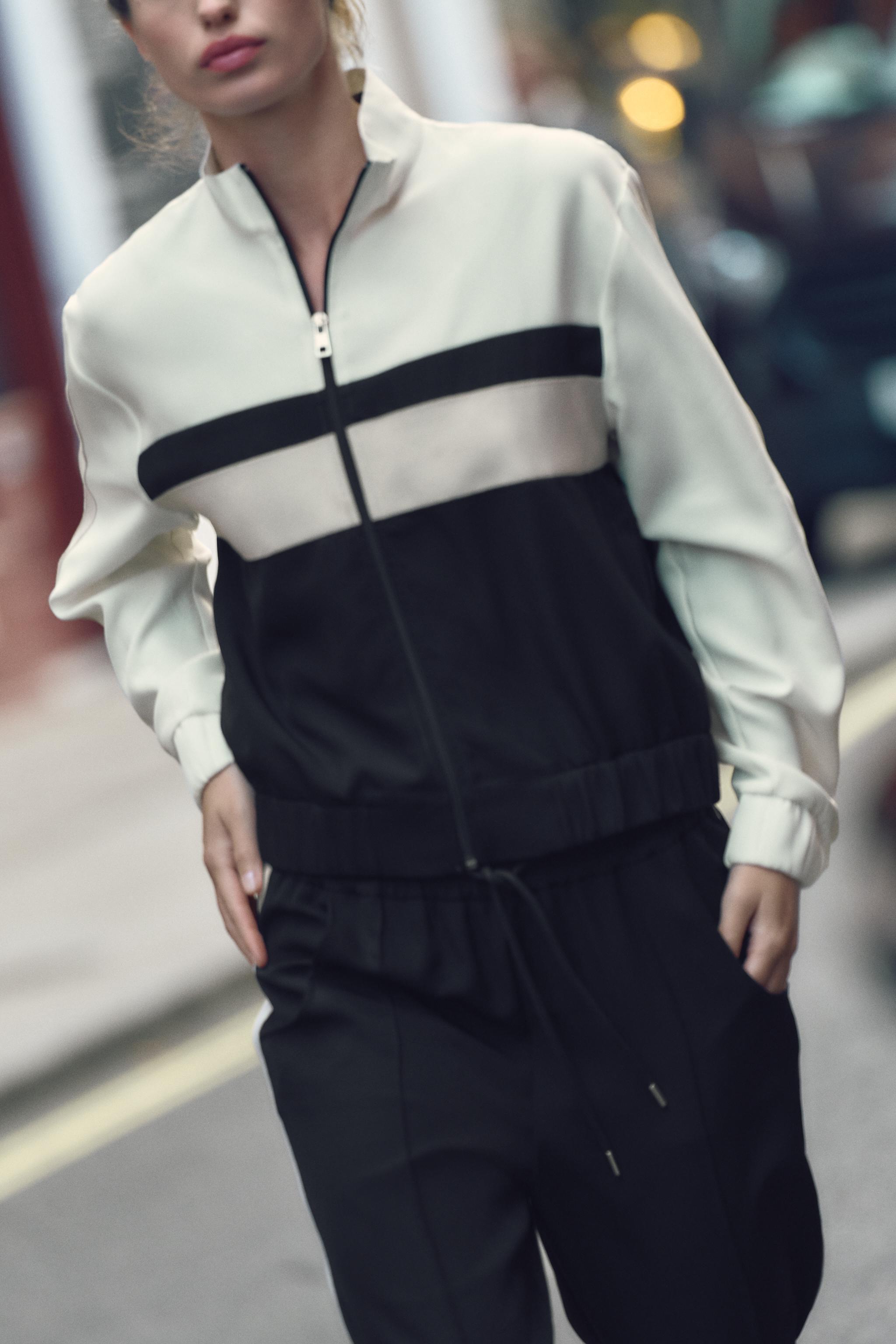 SIDE STRIPE ZIP UP BOMBER JACKET Product Image