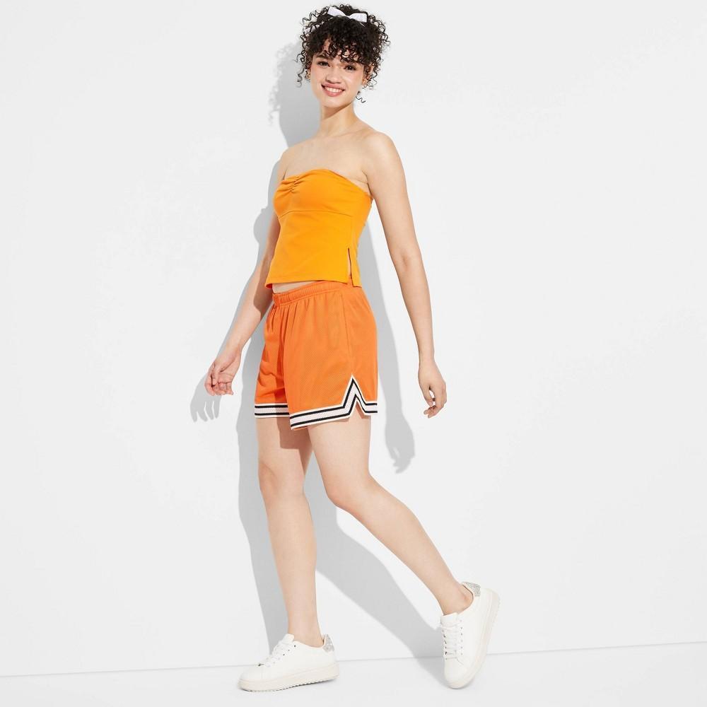 Womens Game Day Mid-Rise Basketball Shorts - Wild Fable Orange XS Product Image