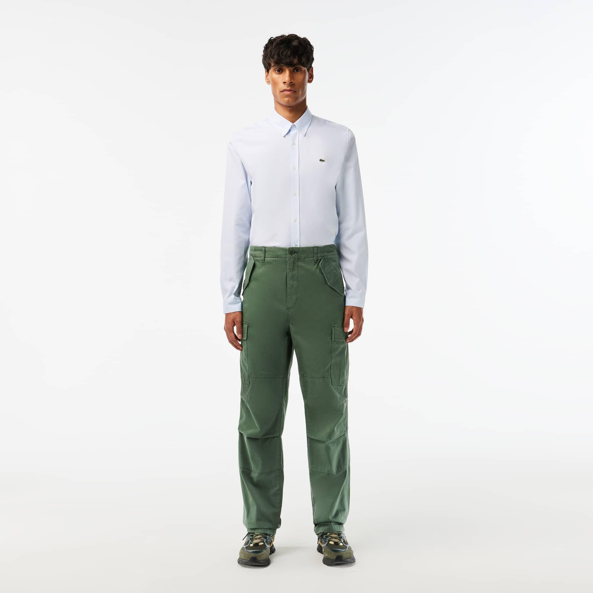 Men's Straight Fit Cotton Cargo Pants Product Image