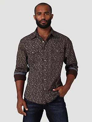 Men's Wrangler Retro Premium Western Snap Print Shirt | Men's SHIRTS | Wrangler® Product Image