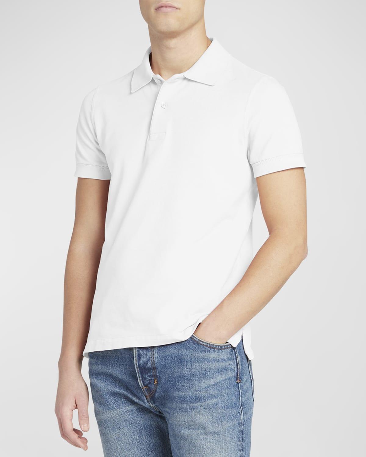 Mens Cotton Pique Polo Shirt Product Image