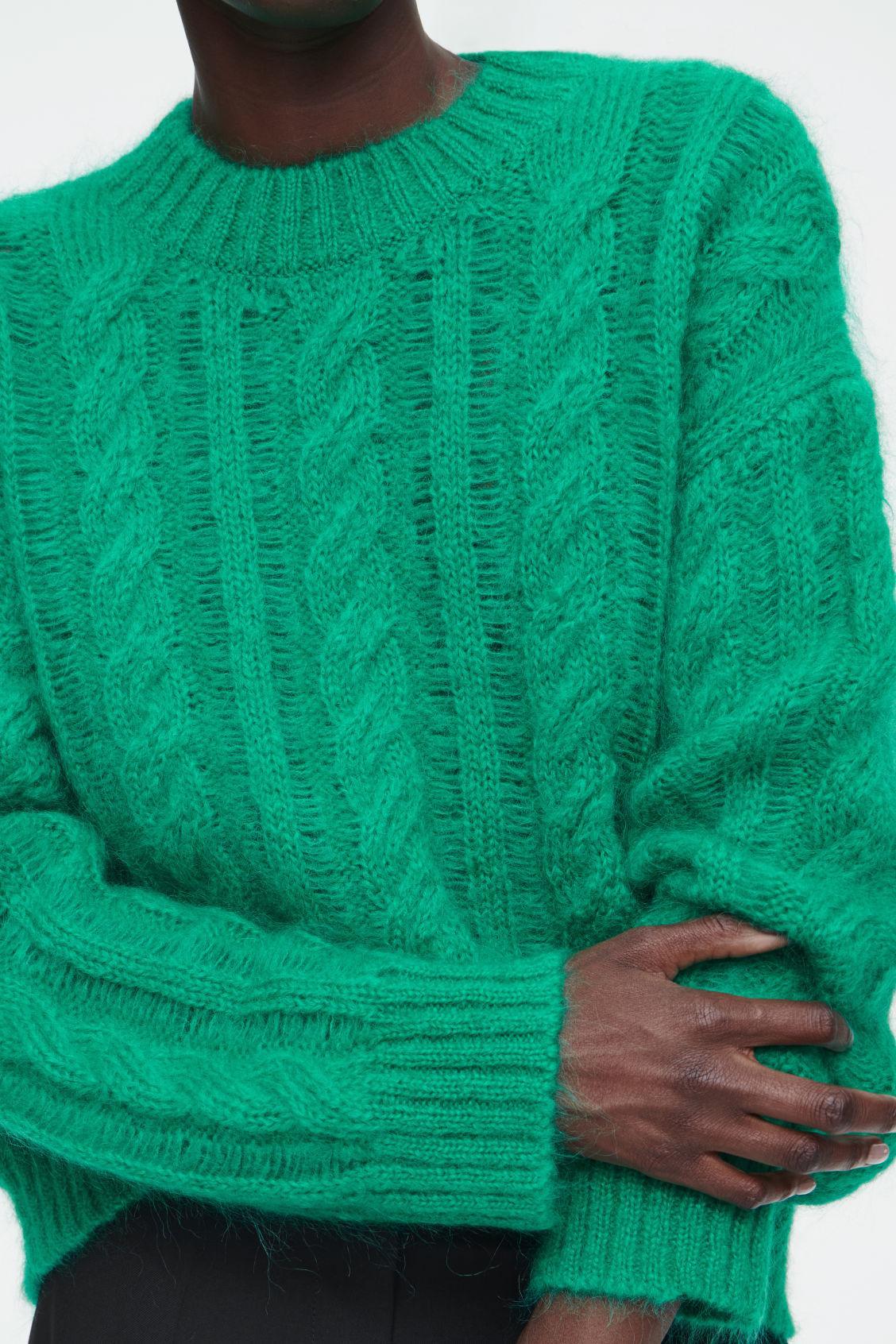 CABLE-KNIT MOHAIR JUMPER Product Image