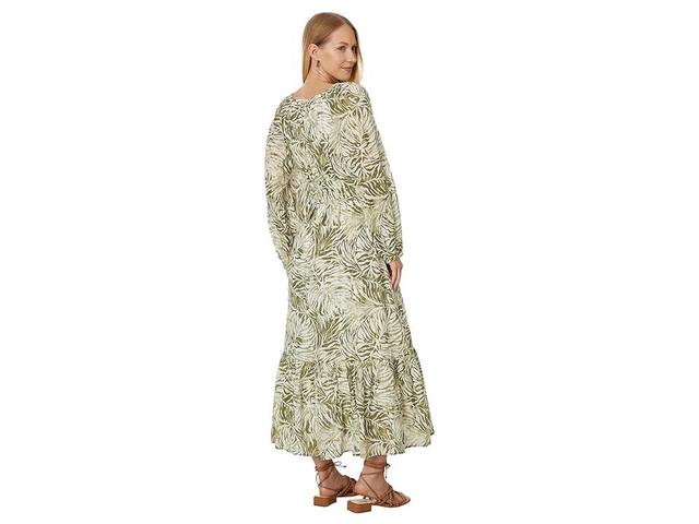 Tommy Bahama Monstera Mirage Maxi Dress (Tea Leaf) Women's Dress Product Image