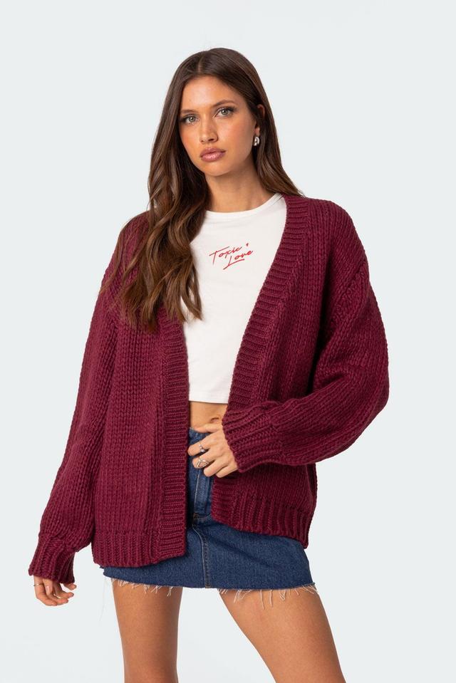 Edikted Women's Anina Oversized Knit Cardigan Product Image