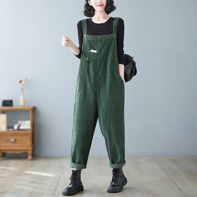 Corduroy Loose Fit Jumpsuit Product Image