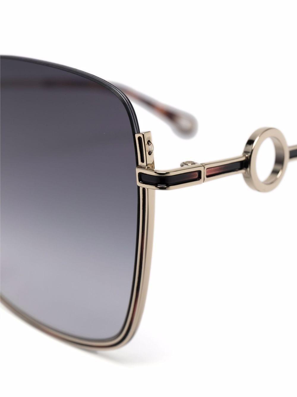 Sofya Oversized Frame Sunglasses In Gold Product Image