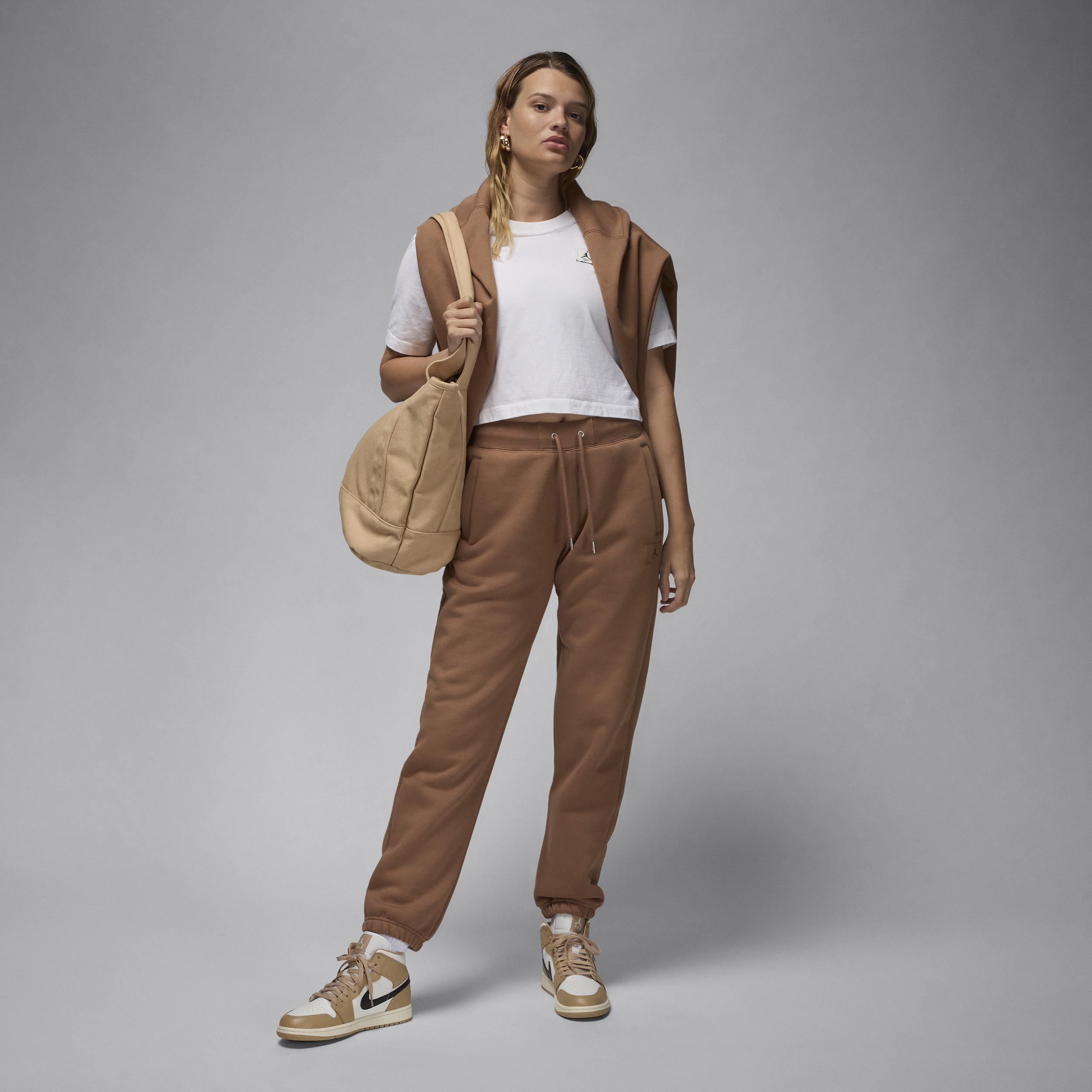 Jordan Womens Flight Fleece Pants 24 - Brown/Brown Product Image