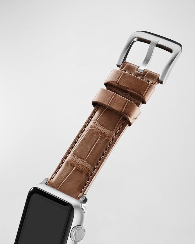 Mens 24mm Alligator Leather Strap for Apple Watch Product Image