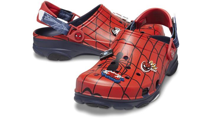 Crocs Mens Team Spider-Man All-Terrain Clogs - Shoes Navy/Red Product Image