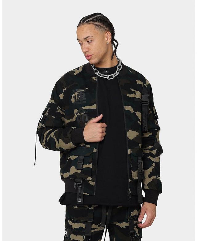 Dxxmlife Mens L-4 A Camo Utility Bomber Jacket Product Image