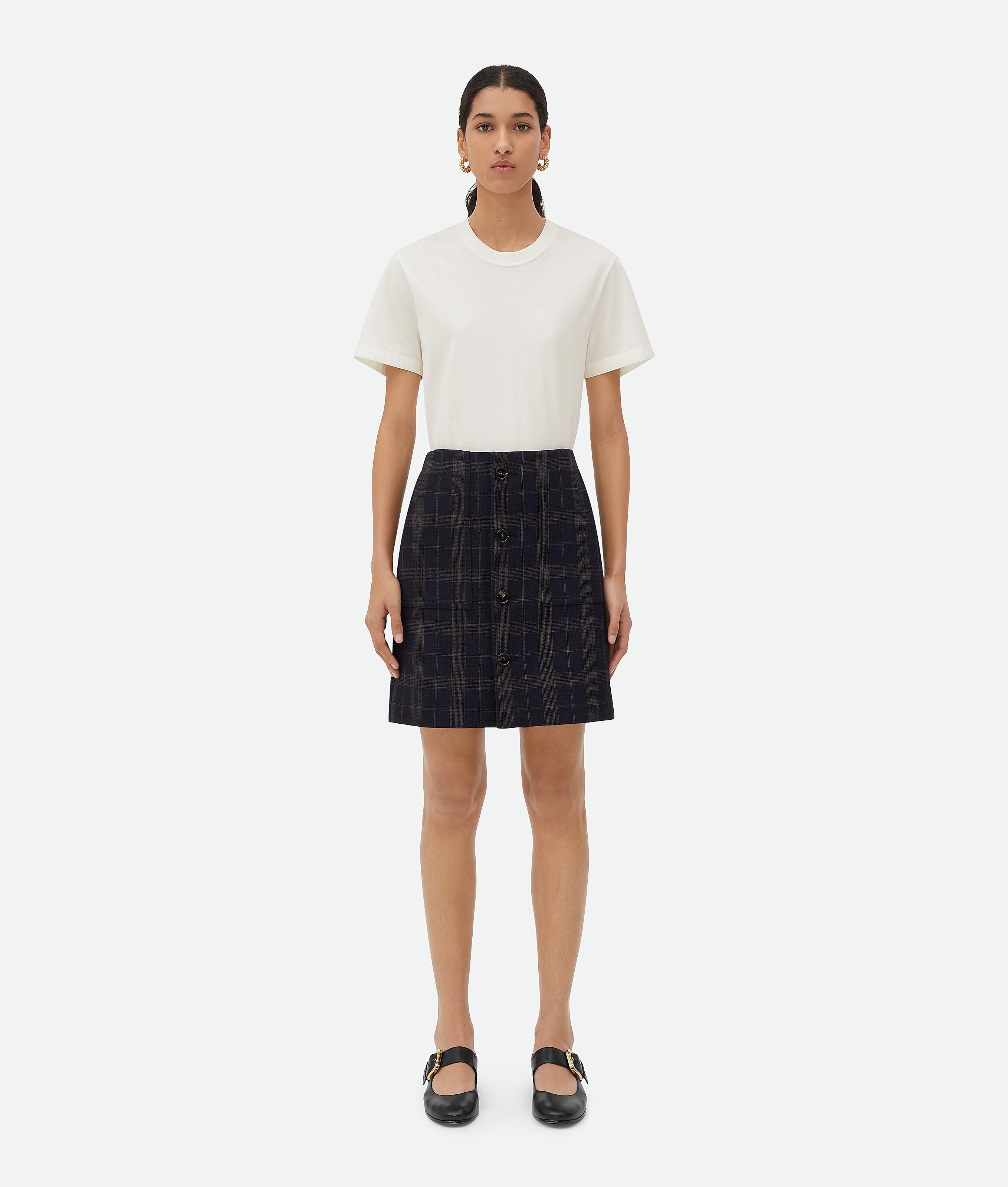 Checked Cotton Mouline Skirt Product Image