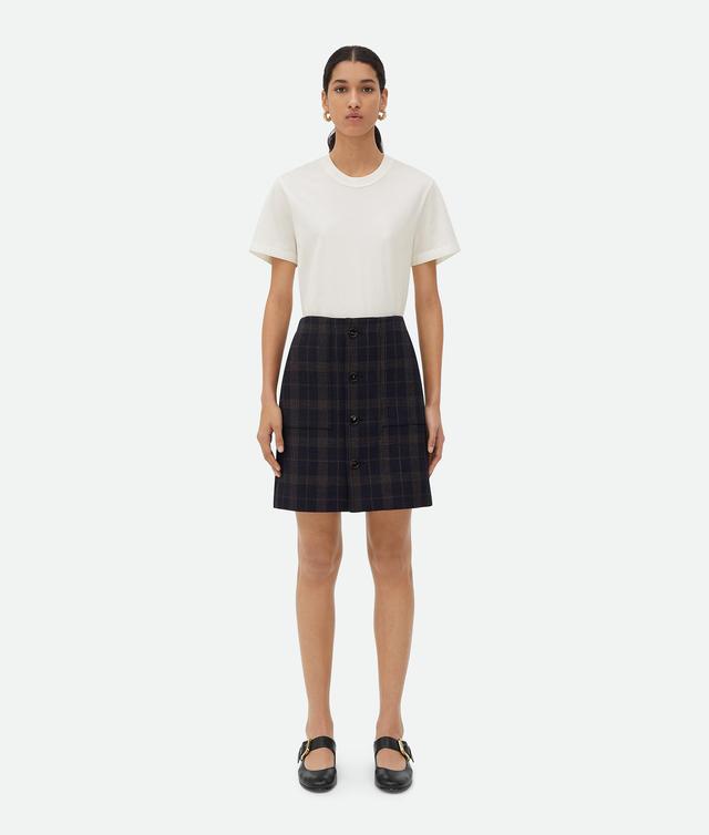 Checked Cotton Mouline Skirt Product Image