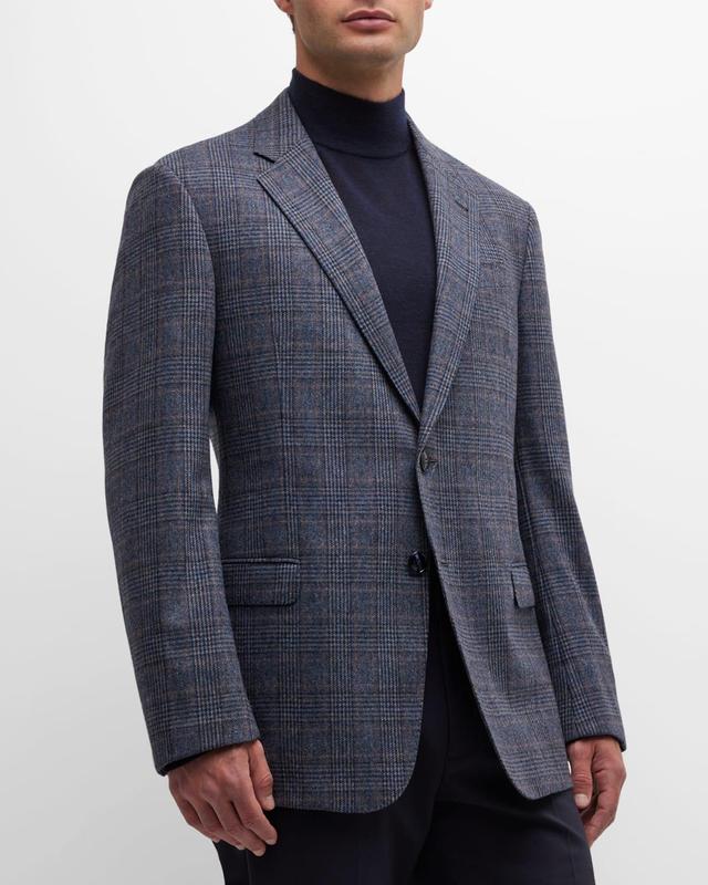 Mens Plaid Wool-Cashmere Sport Coat Product Image