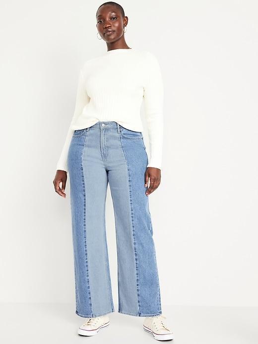 Extra High-Waisted Sky-Hi Wide-Leg Jeans Product Image