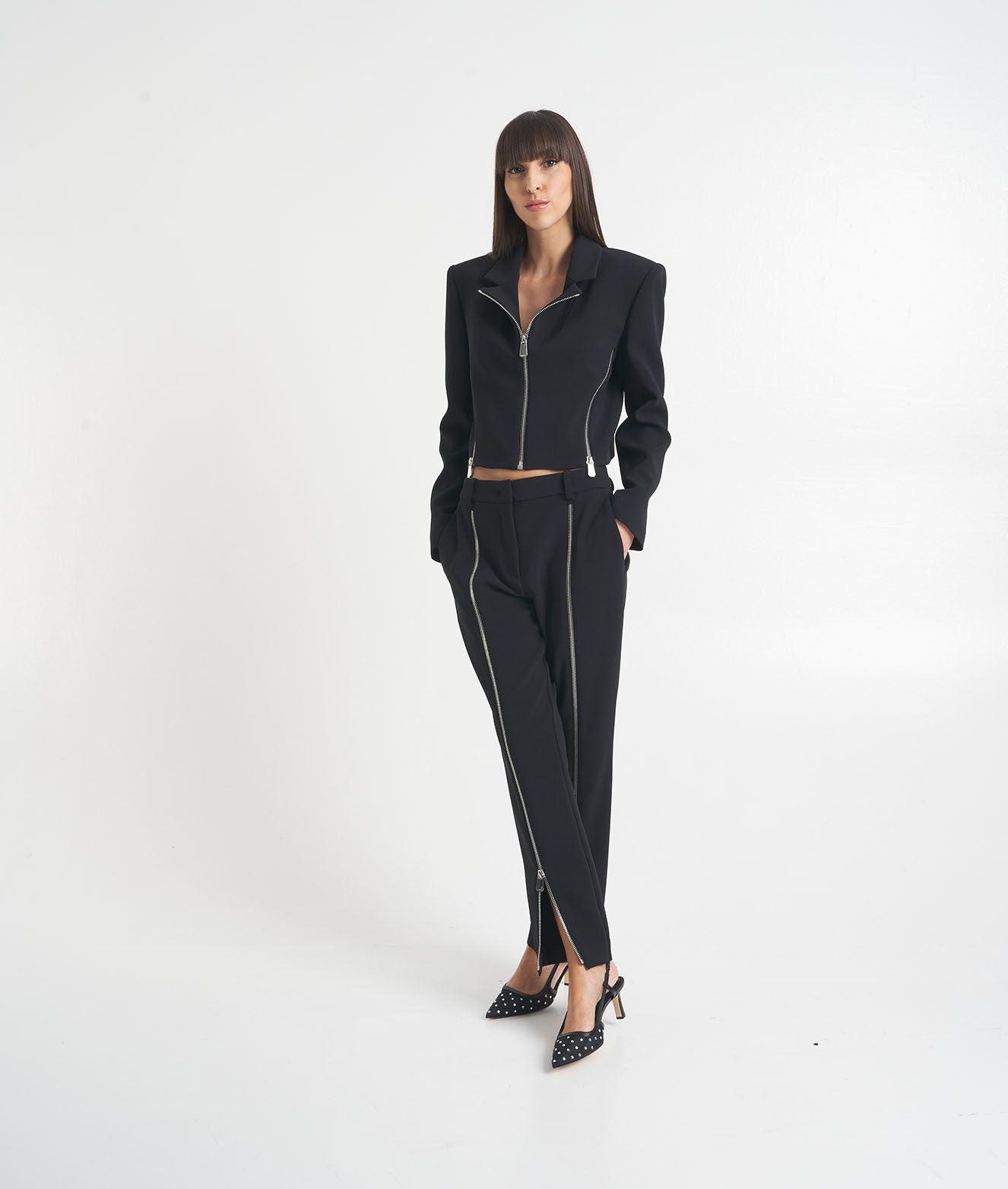 'Quimper' trousers with zip Product Image