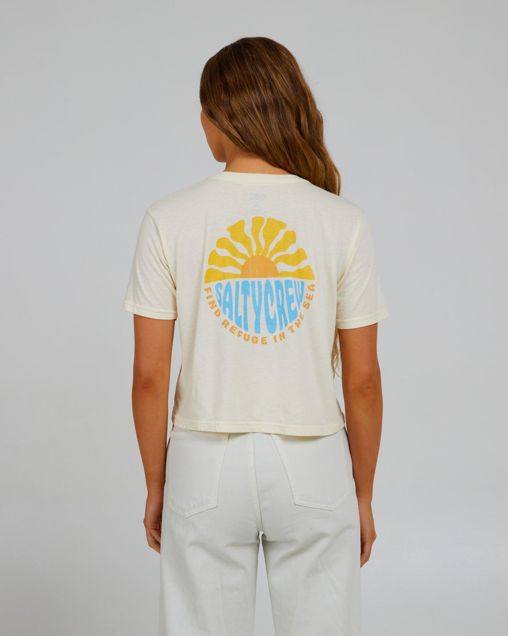 Sun Days Off White Crop Tee Female Product Image