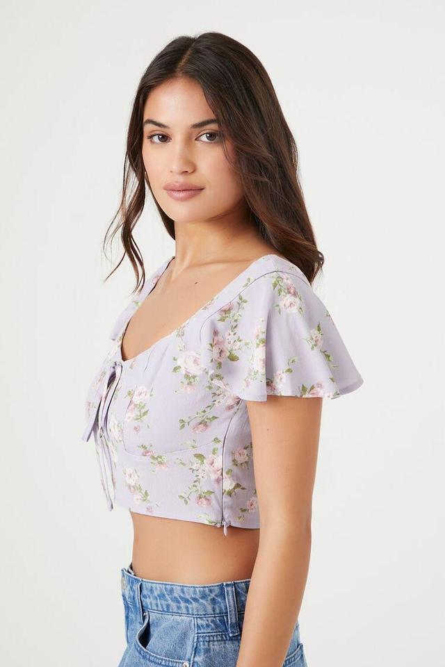 Floral Print Bustier Crop Top | Forever 21 Product Image