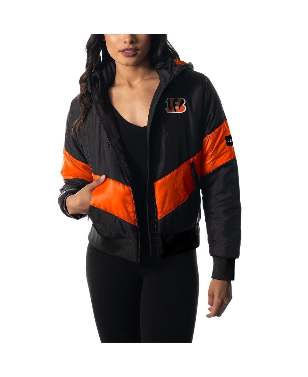 Womens The Wild Collective Black Minnesota Vikings Puffer Full-Zip Hoodie Jacket Product Image