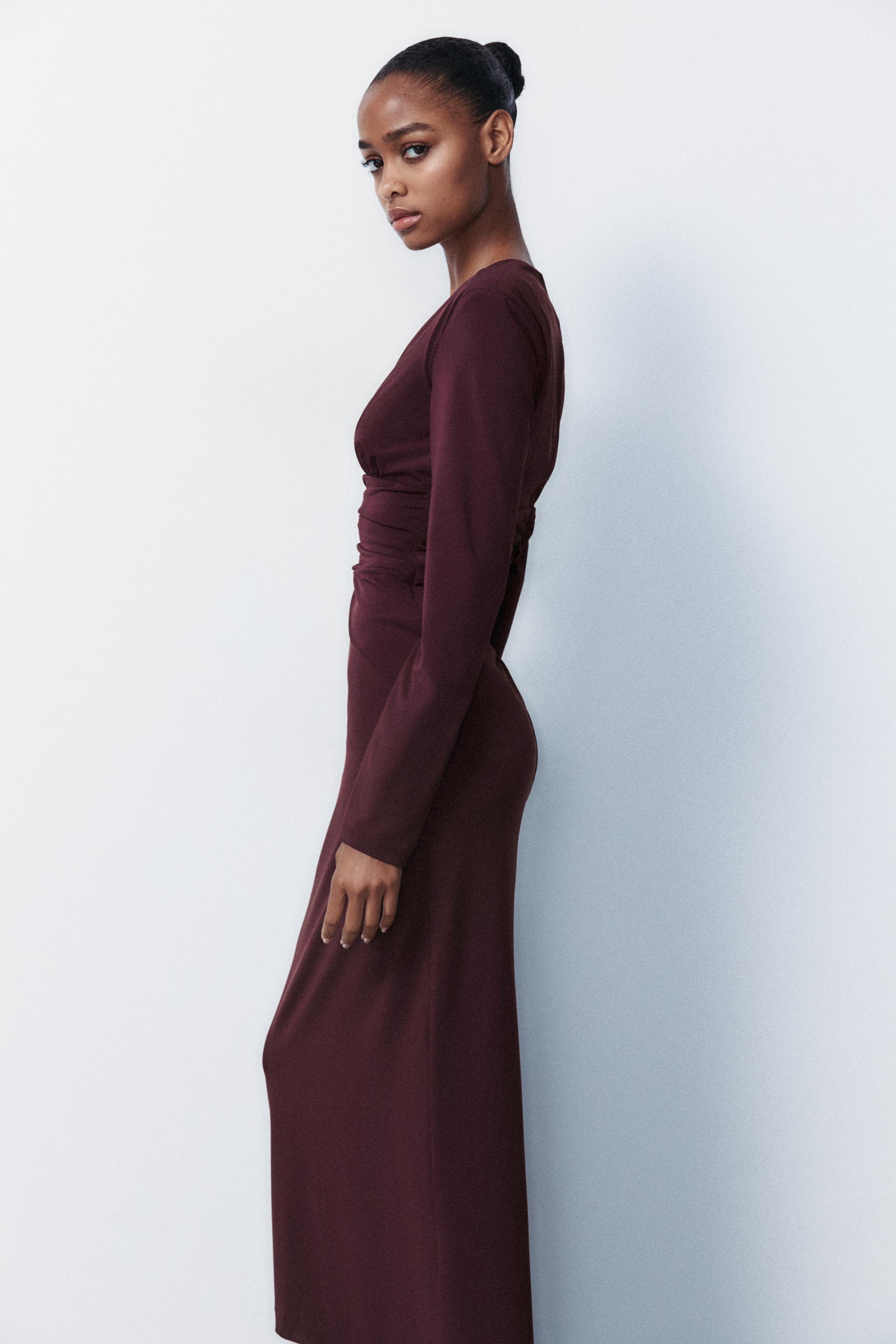 DRAPED MIDI DRESS Product Image