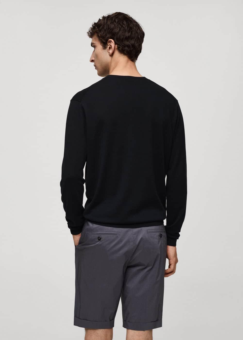 MANGO MAN - 100% cotton fine-knit sweater dark navyMen Product Image