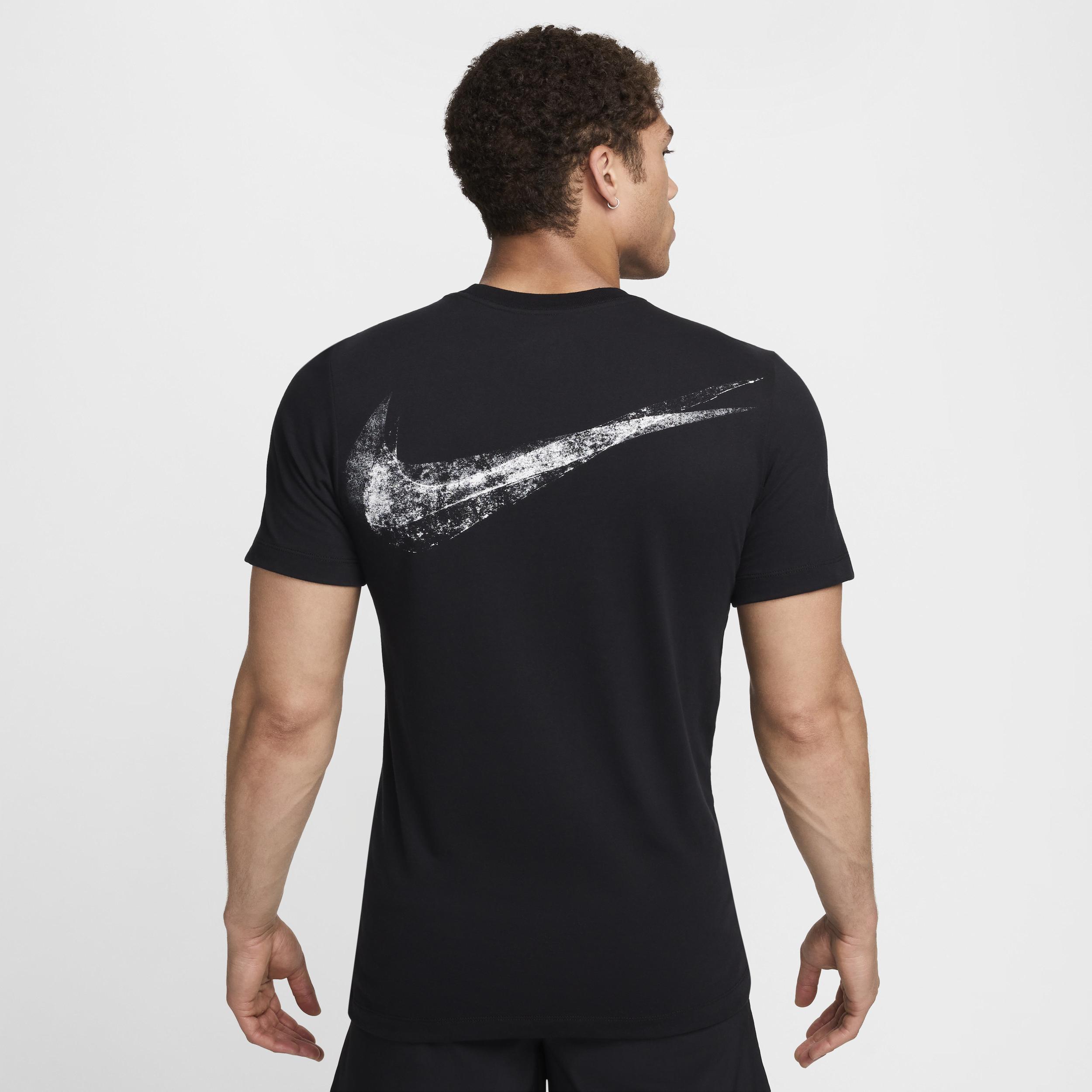 Nike Mens Nike Dri-FIT Swoosh 2 T-Shirt - Mens Black/White Product Image