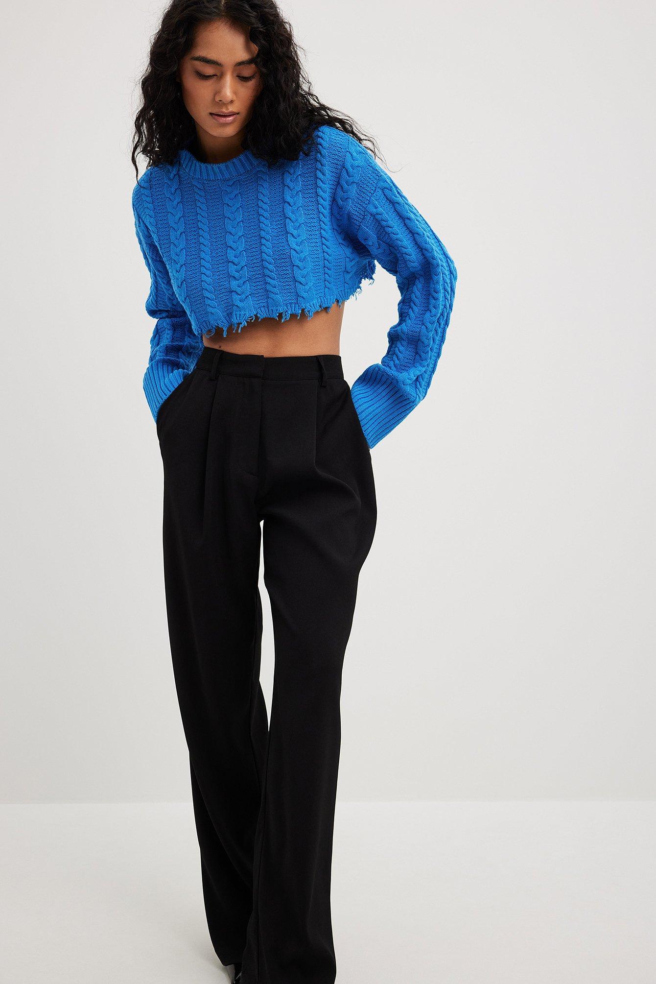 Cable Knitted Cropped Sweater product image