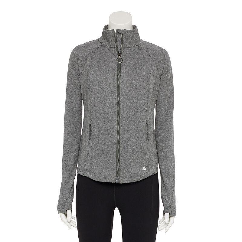 Womens Tek Gear Adaptive Ultrastretch Performance Jacket Dark Grey Product Image