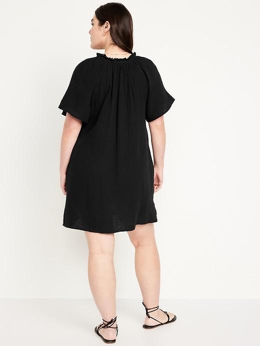 Crinkle Gauze Mini Swing Dress Product Image