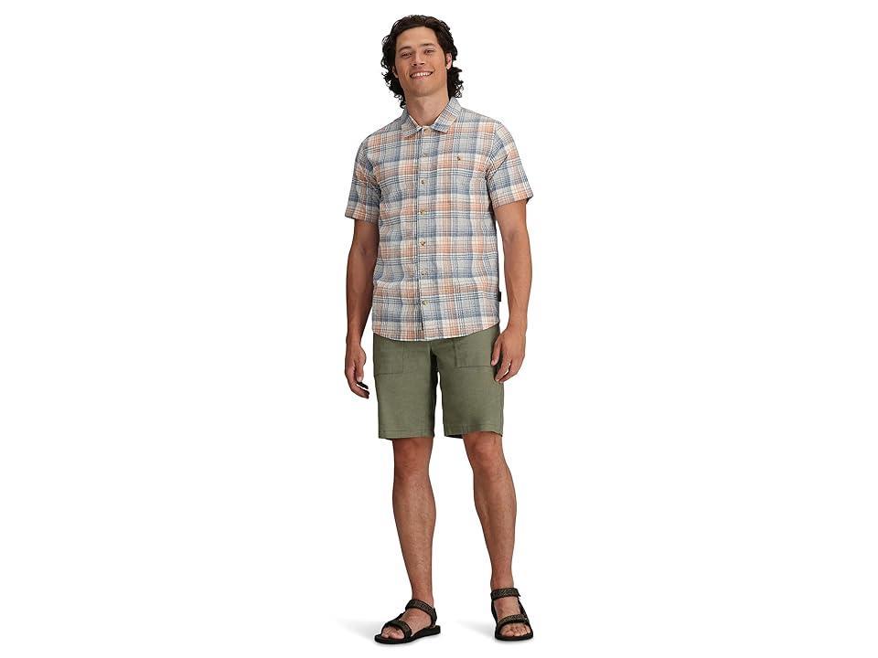 Royal Robbins Redwood Plaid Short Sleeve (Chicory Pismo Plaid) Men's Clothing Product Image