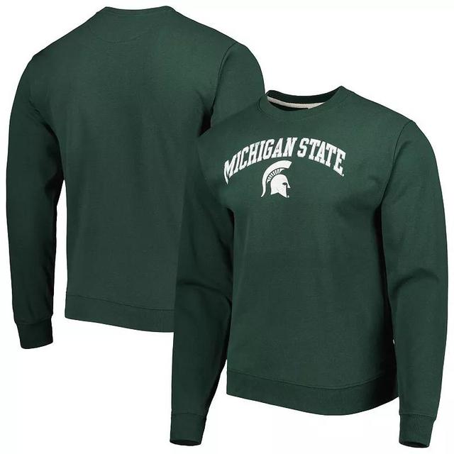 Mens League Collegiate Wear Michigan State Spartans 1965 Arch Essential Lightweight Pullover Sweatshirt Product Image