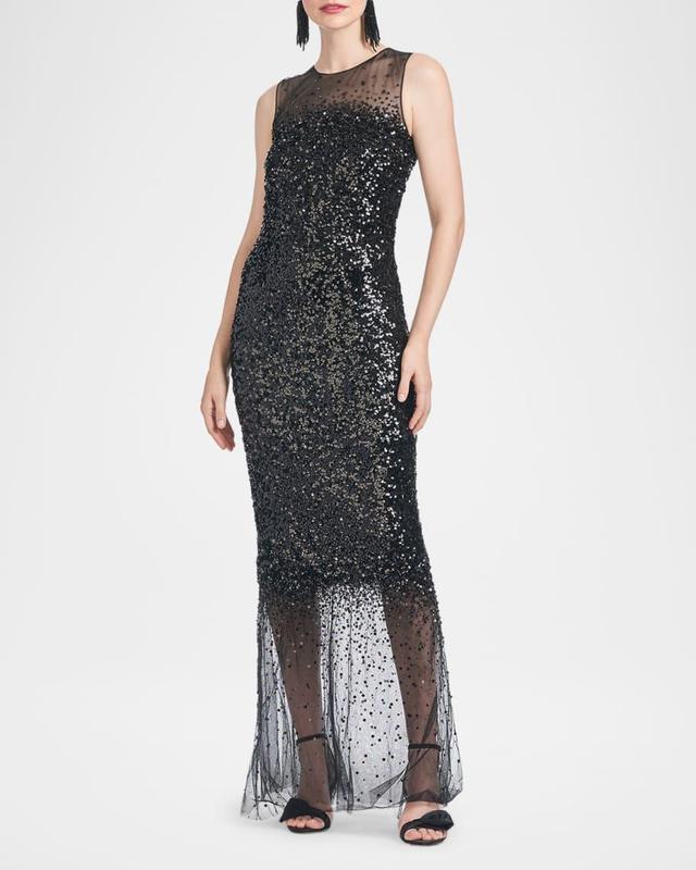 Candice Illusion Sequin Column Gown Product Image