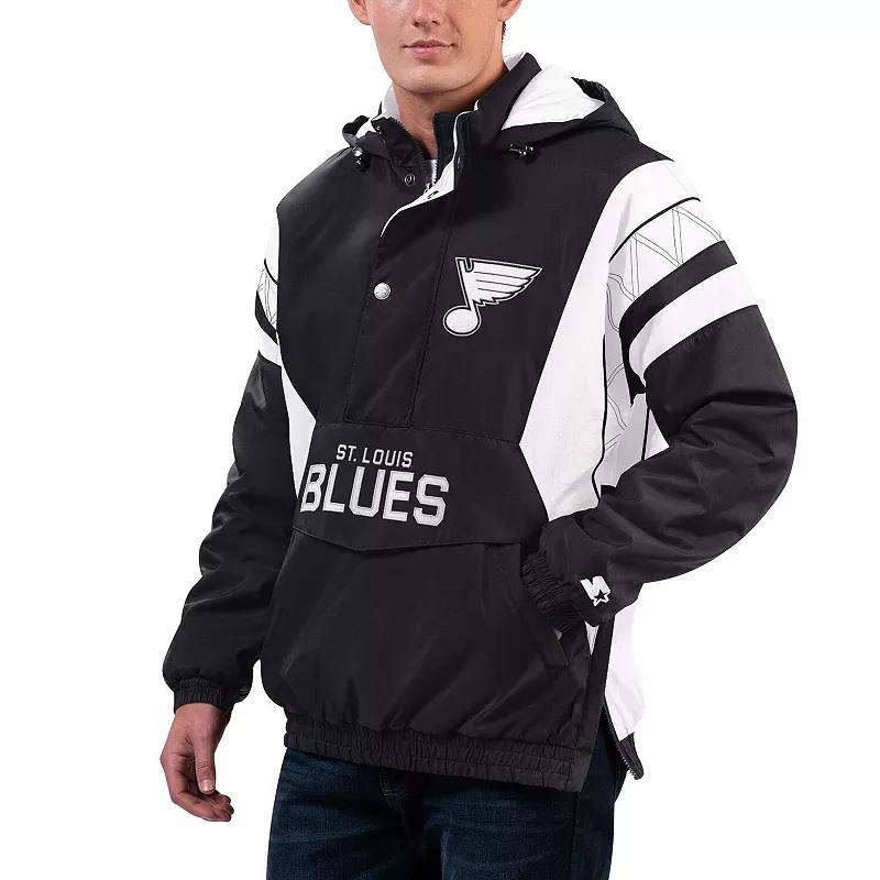 Mens Starter St. Louis Blues Home Team Half-Zip Hoodie Jacket Product Image