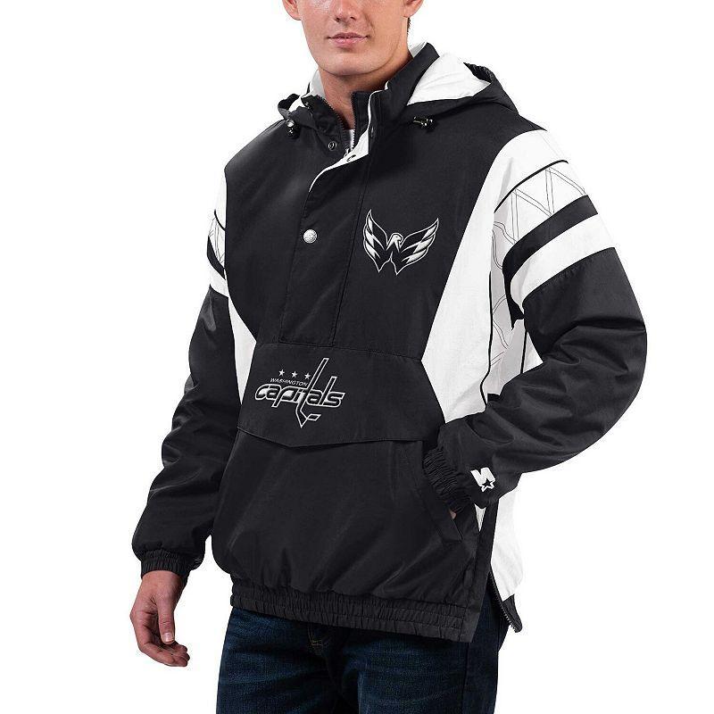 Mens Starter Washington Capitals Home Team Half-Zip Hoodie Jacket Product Image