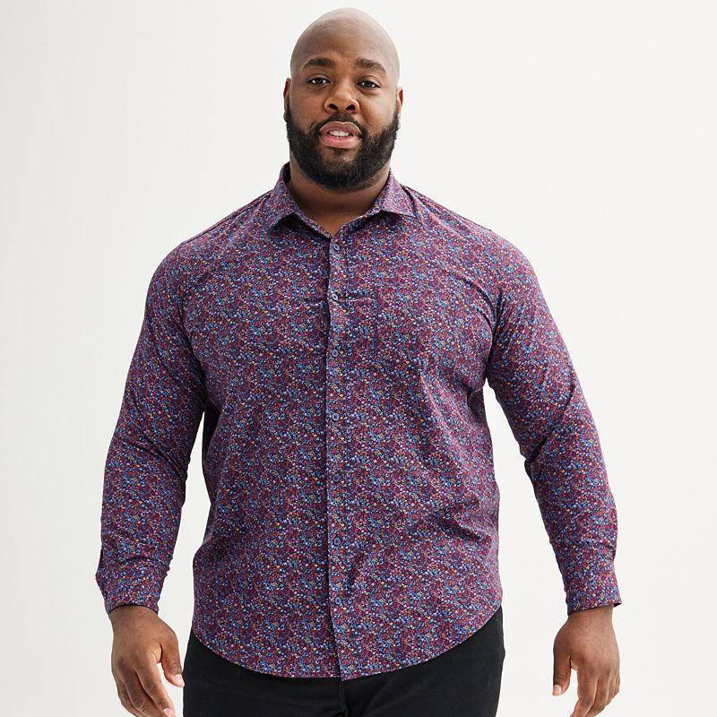 Big & Tall Apt. 9 Button-Down Tech Shirt, Mens Product Image