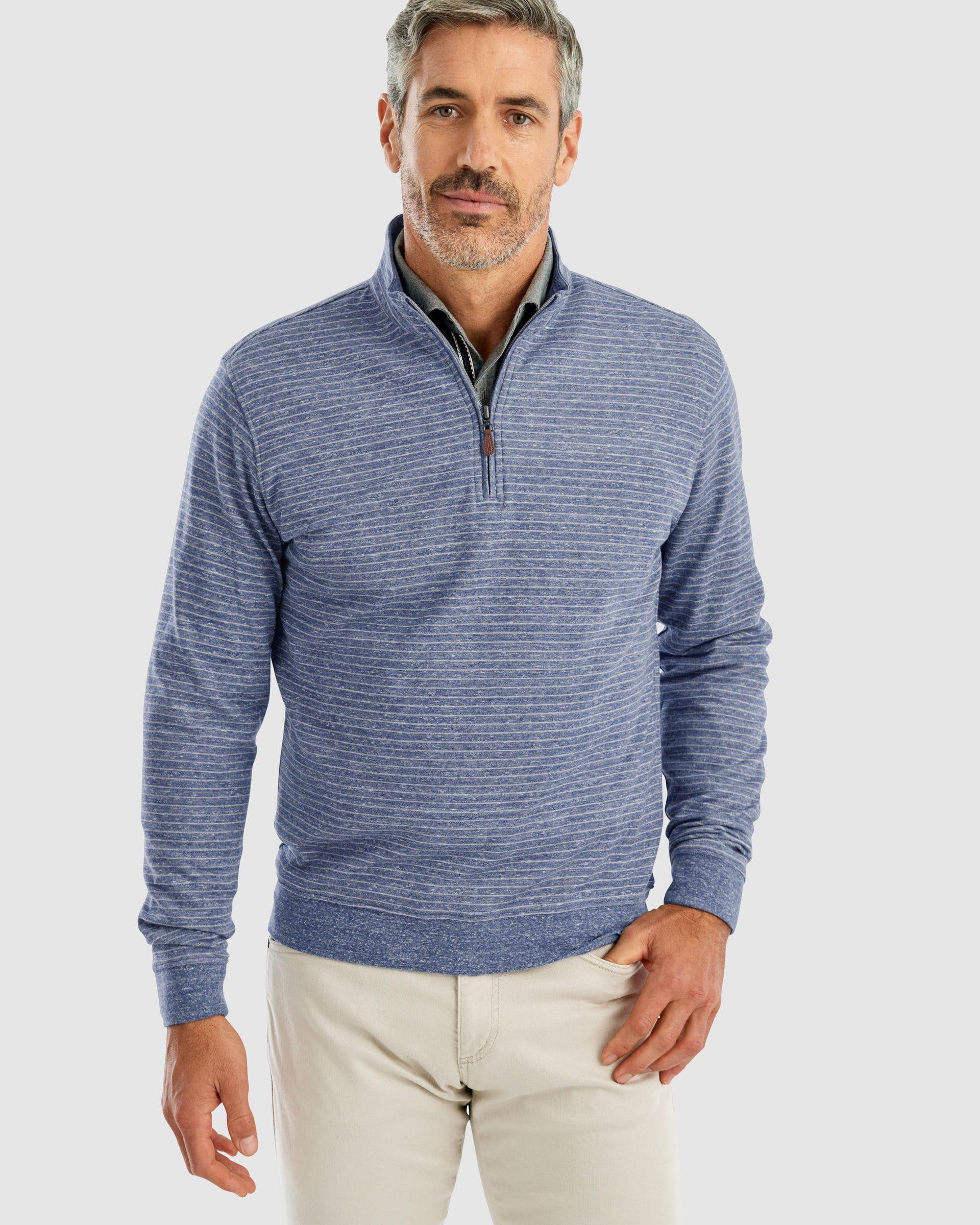 Skiles Striped 1/4 Zip Pullover Male Product Image