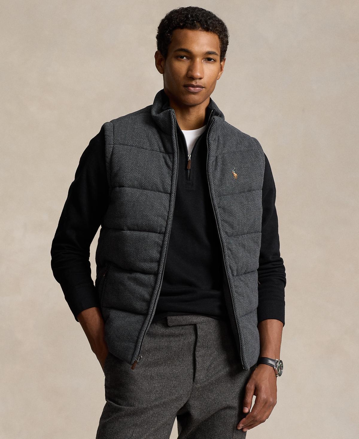 Polo Ralph Lauren Mens Estate Rib Full-Zip Vest - Cedar Heat product image