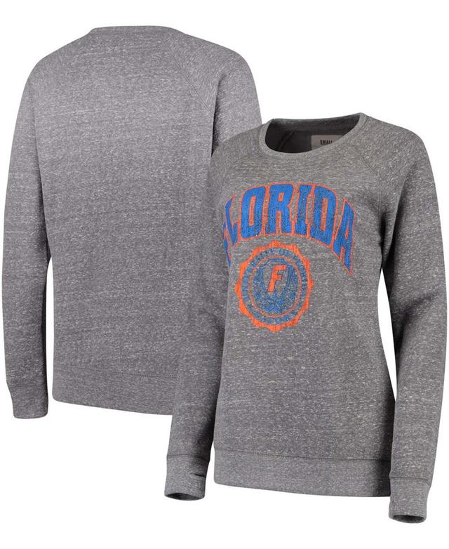 Womens Pressbox Heathered Gray Florida Gators Edith Vintage Knobi Pullover Sweatshirt Product Image