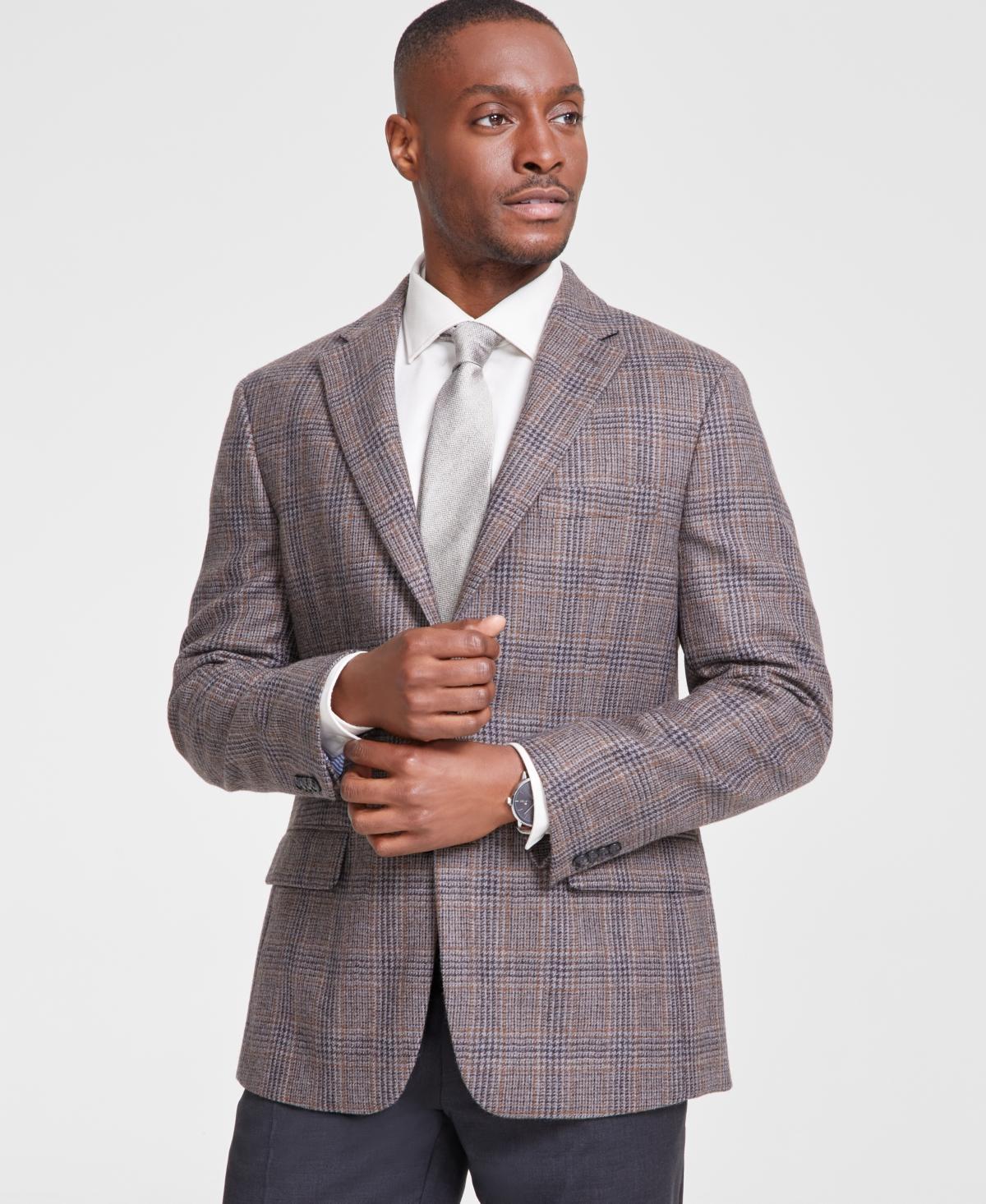 Tommy Hilfiger Mens Modern-Fit Plaid Wool Sport Coat Product Image